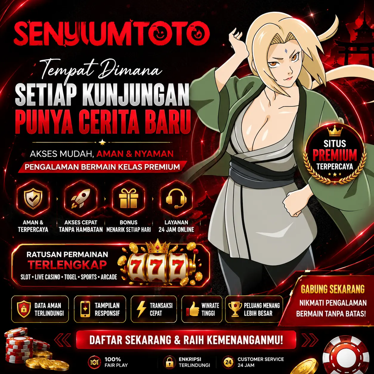 Thumbnail 1 of 3, Poster, SENYUMTOTO: Tempat Dimana Setiap Kunjungan Punya Cerita Baru designed and sold by SENYUMTOTO.